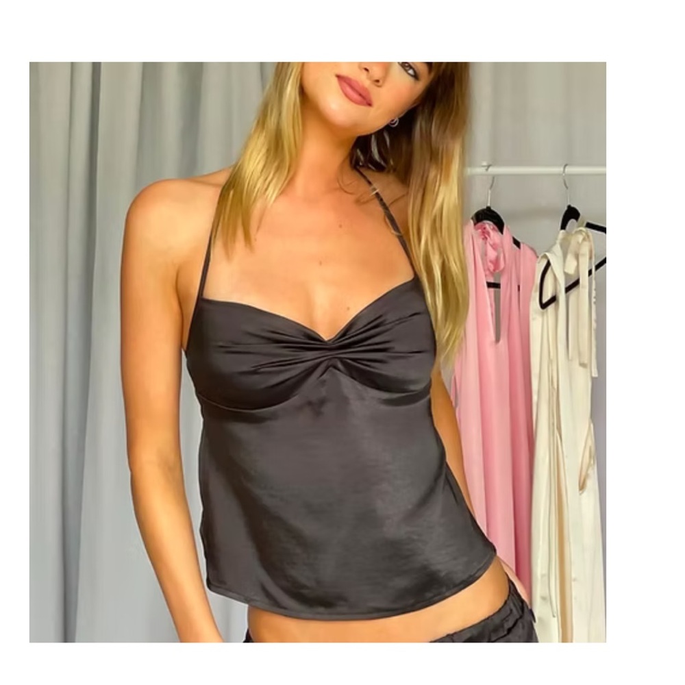 IAMDELILAH Black Daphne Open back Halter size small